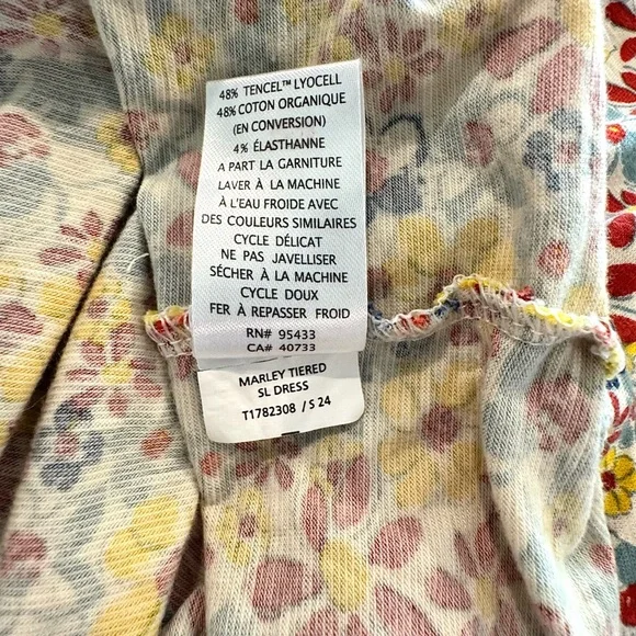Toad &Co Marley Tiered Sleeveless Dress Womens Sz M In Barley Multi Floral Print - Picture 10 of 16
